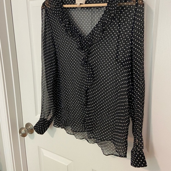 Sezane Capucine Silk Polka Dot Blouse - Picture 6 of 10